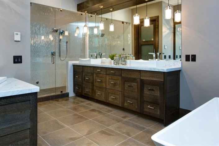 Promontory Rambler - Park City Custom Home Interior Bathroom with walkin shower