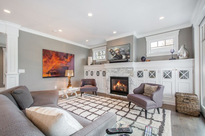 The Avenues - Salt Lake Custom Homes Interior Livingroom with Fireplace